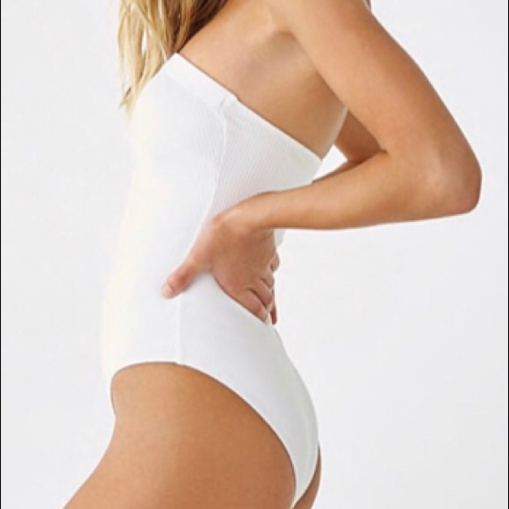 NWT Forever 21 white one piece swimsuit